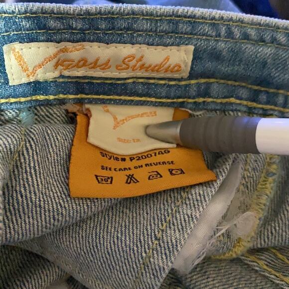 Vigoss Studio Carolina Big Girls Embellished Beaded Boho Wide Leg Jeans Size 12 - Picture 7 of 9